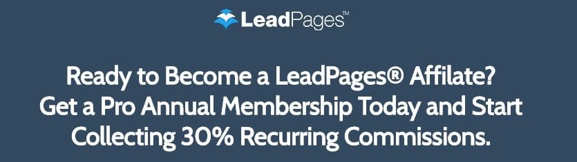 Incentivo de inscrição no LeadPages para afiliados