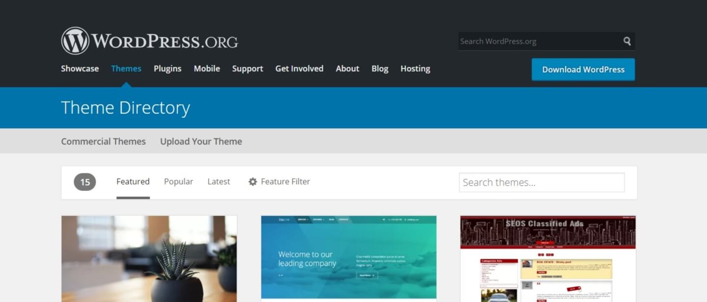 The WordPress Theme Directory