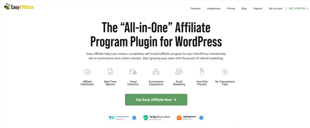 Easy Affiliate Homepage