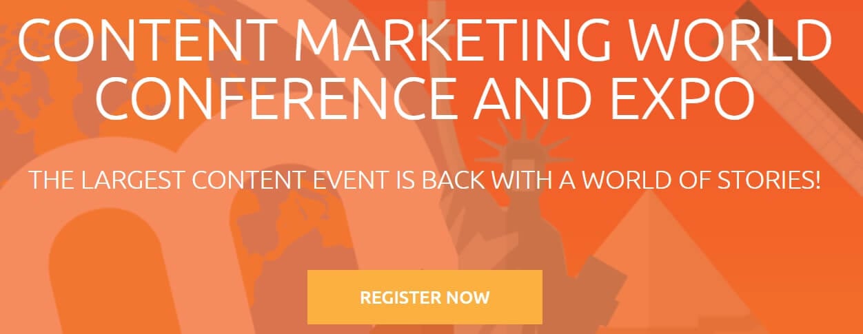 Content marketing conference event page