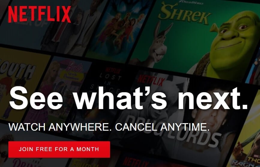 Netflix's compelling call to action