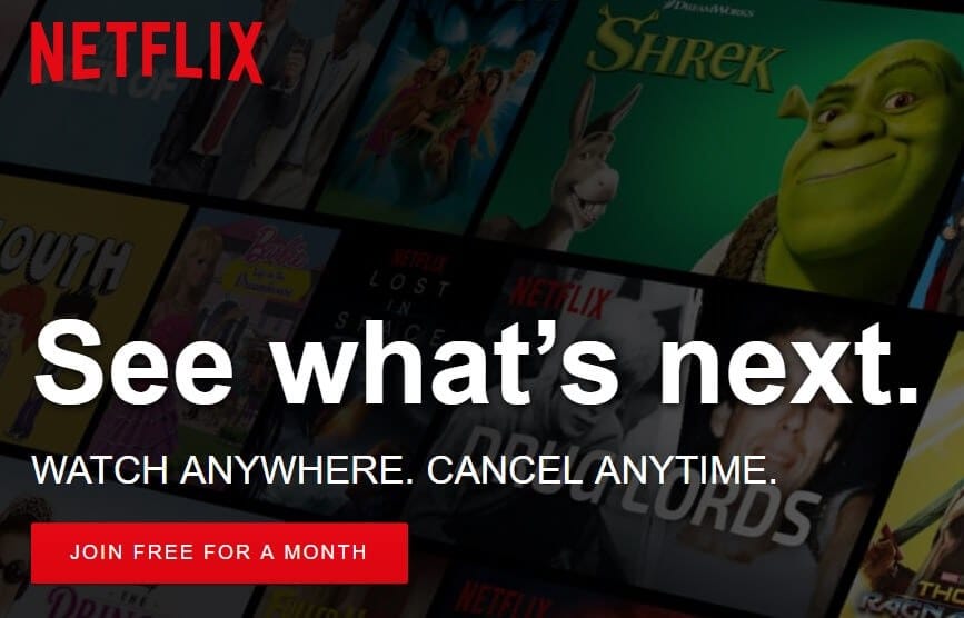 Netflix's compelling call to action