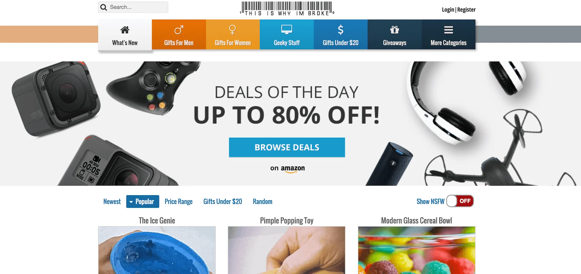 | Easy Affiliate The This Is Why I'm Broke home page. Super Affiliates example