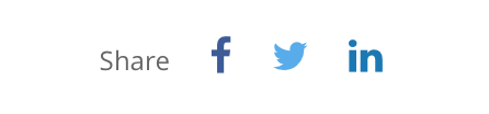 Facebook, Twitter, and LinkedIn social sharing buttons. 