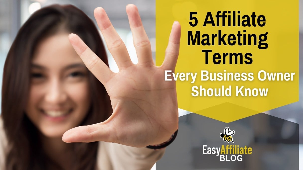 Title featured image 5 affiliate marketing terms