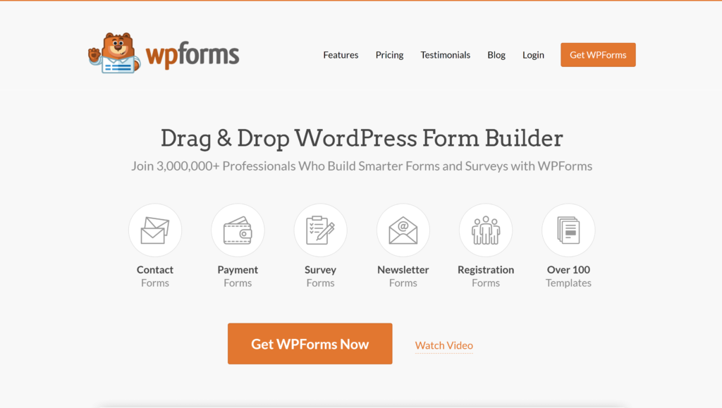 El plugin WPForms.