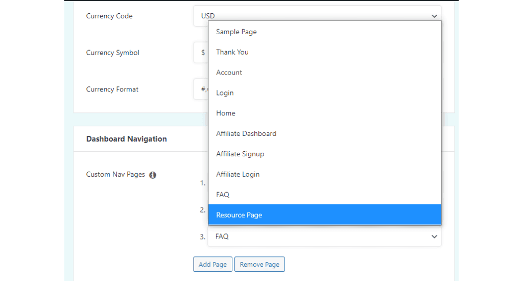 Easy Affiliate Add Resource Page to Dashboard Navigation (Fácil afiliado adicionar página de recursos à navegação do painel) 