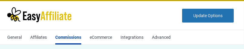 Easy Affiliate commissions tab