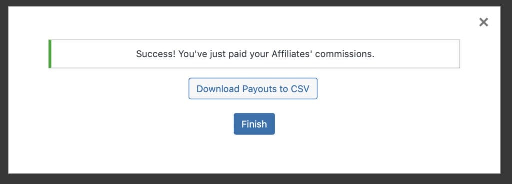 Download Payouts to CSV PayPal option