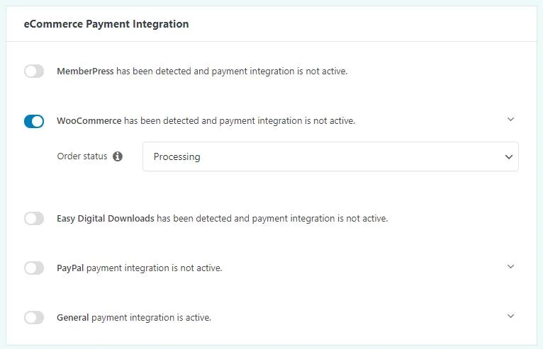 ea_woo_settings | Easy Affiliate Option de paiement Easy Affiliate WooCommerce Integration