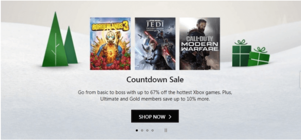 Microsoft Christmas-themed online sale