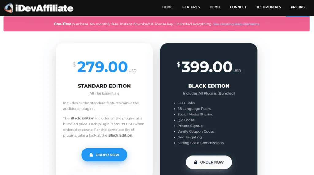 idevaffiliate-self-hosted-pricing-plans | Easy Affiliate Plans tarifaires de l'auto-hébergement iDevAffiliate