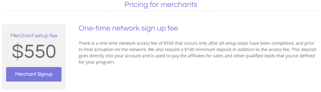 ShareASale merchant pricing