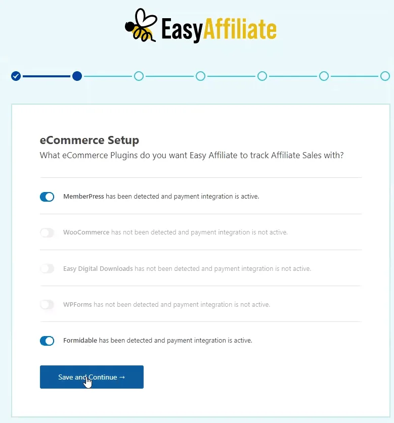 Ativar formas formidáveis em um assistente fácil de afilaite | Easy Affiliate