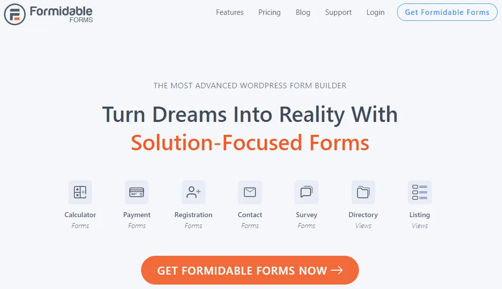 Formidable-Forms-The-Most-Advanced-WordPress-Forms-Plugin | Easy Affiliate Página inicial do Formidable Forms