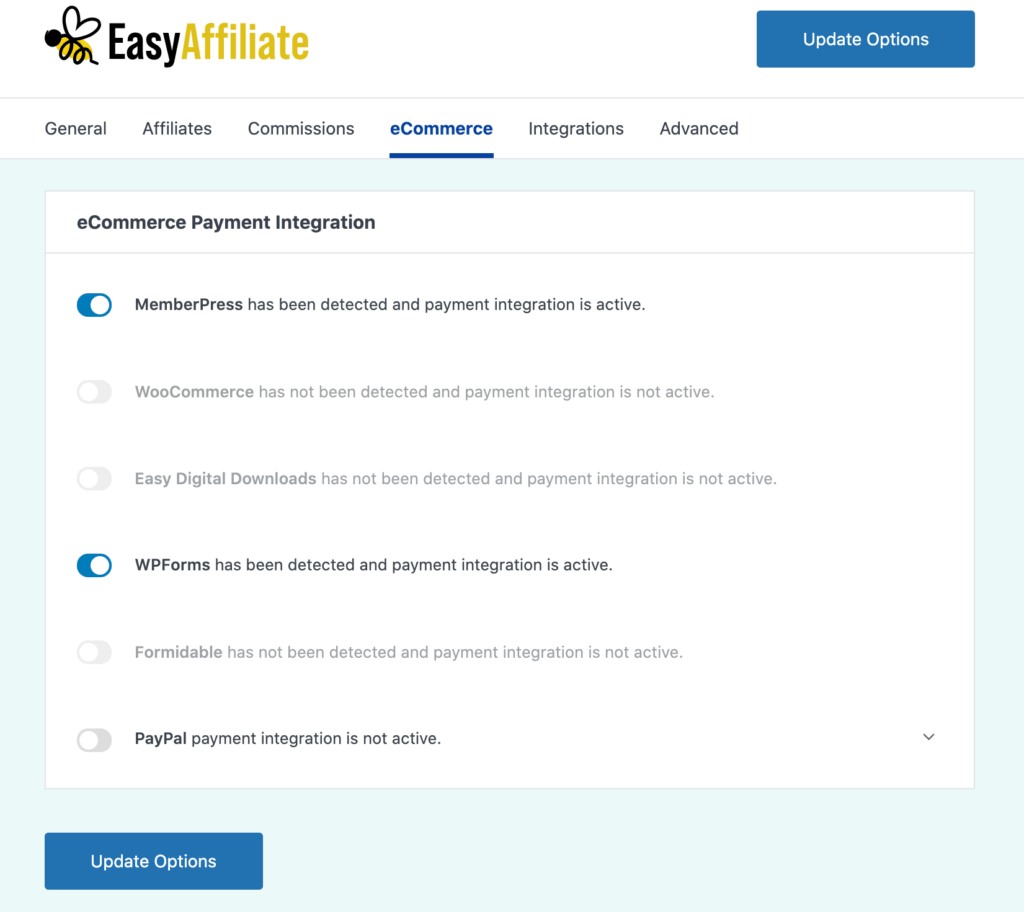 Current Easy Affiliate users can easily enable WPForms on their site