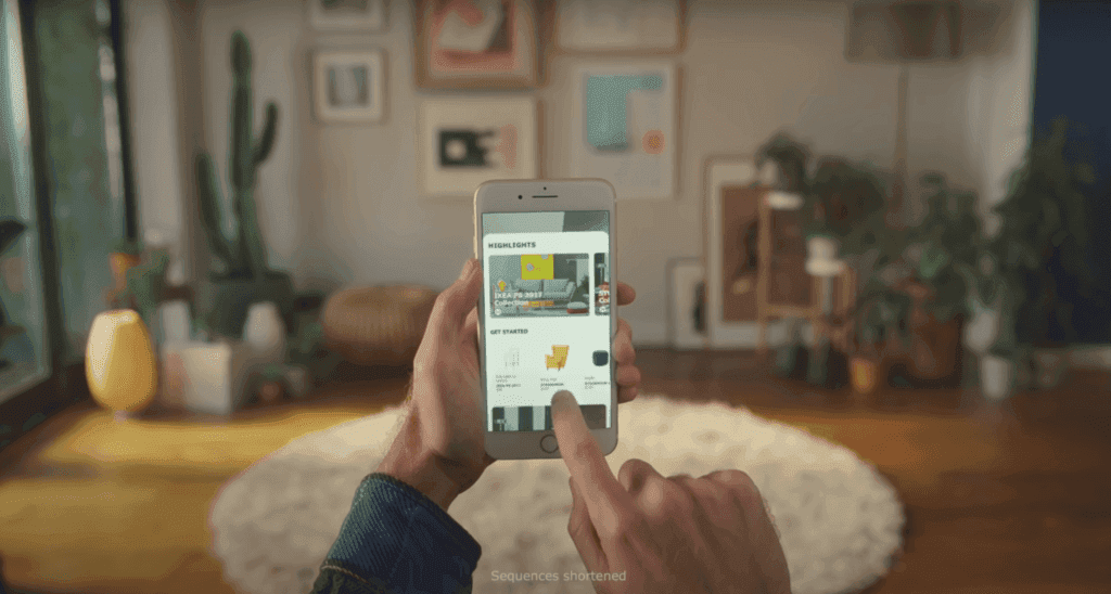 Ikea's AR marketing campaign. 