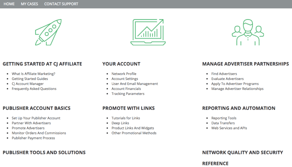 CJ Affiliate knowledge base.