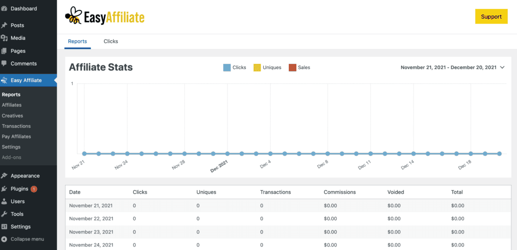 O plug-in Easy Affiliate.