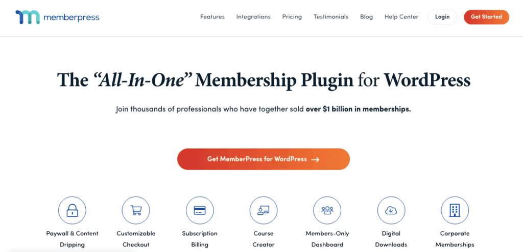 MemberPress home page