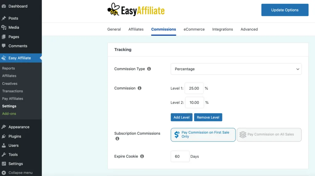 The Easy Affiliate WordPress plugin.