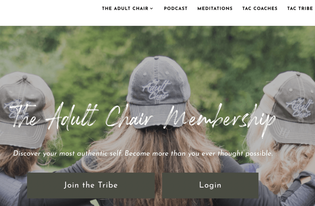 The Adult Chair membership site