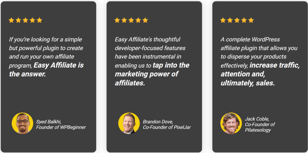 Customer testimonials can help identify partners for referral marketing. 