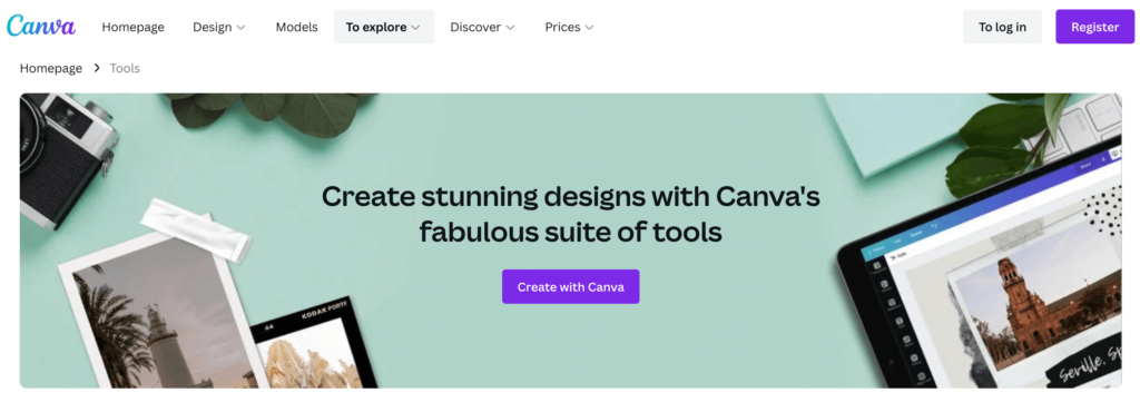 Canva is one of the best design tools for affiliate marketing. 