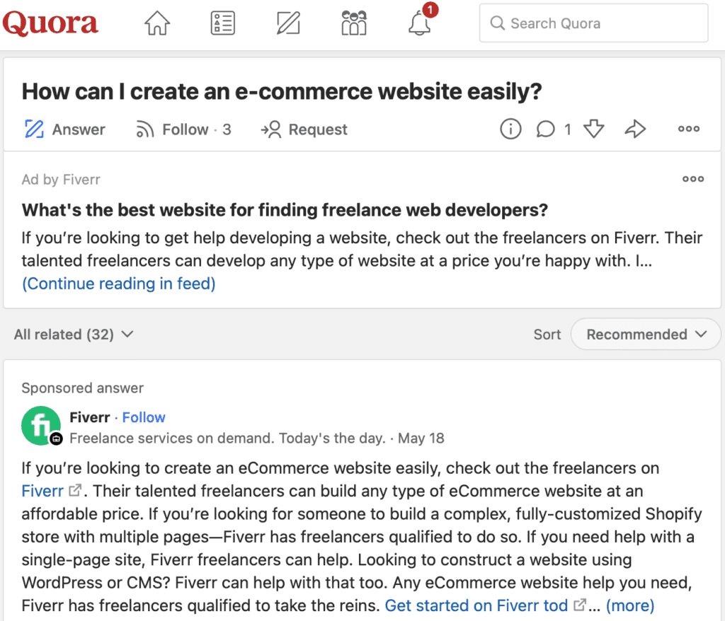 Quora response with links