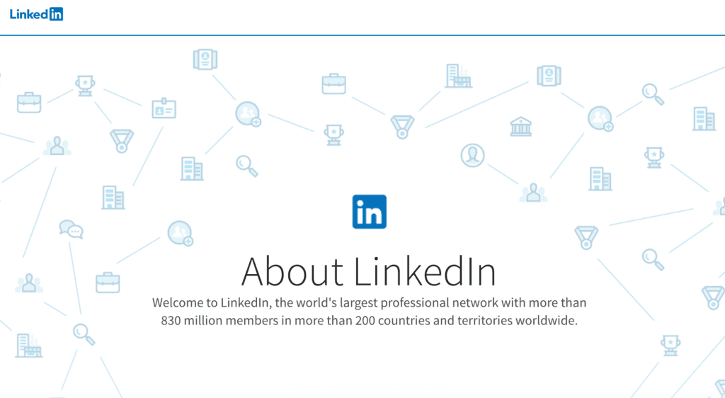 Linkedin About page. 