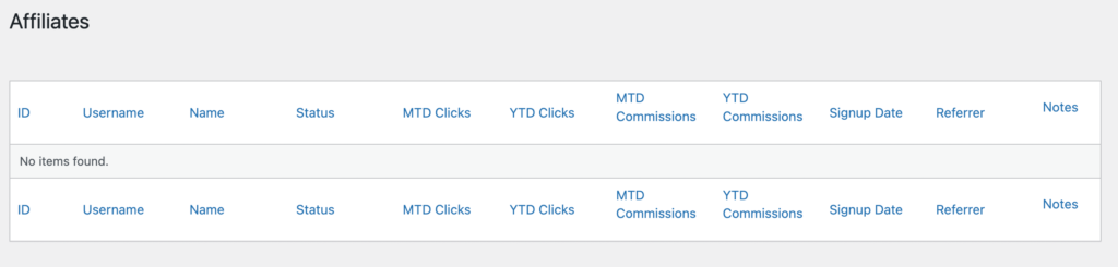Affiliate commissions tracking