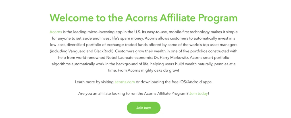Página de apresentação do programa de afiliados | Easy Affiliate Uma página sobre um programa de afiliados