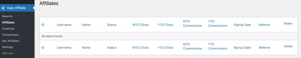 Estatísticas de afiliados | Easy Affiliate Estatísticas de afiliados