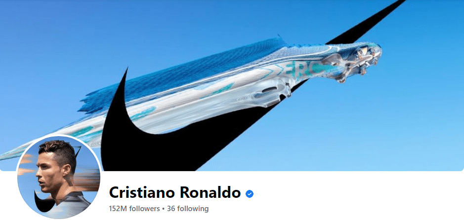 Cristiano Ronaldo 152 million followers