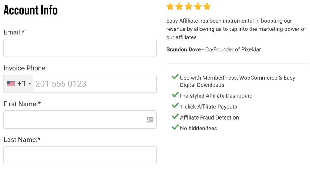 Easy-Affiliate-sign-up | Easy Affiliate The Easy Affiliate sign up page.