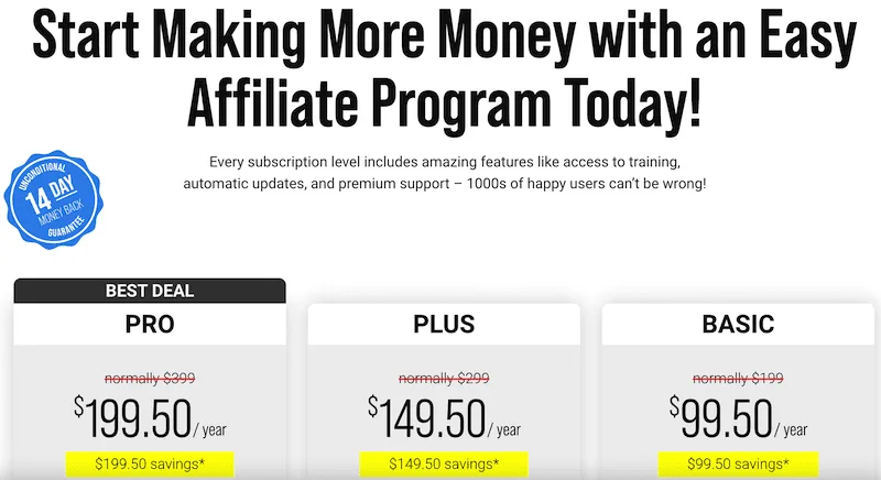 easy-affiliate-pricing | Easy Affiliate The Easy Affiliate pricing plan.