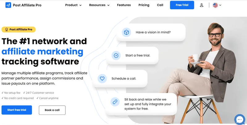 post-affiliate | Easy Affiliate The Post Affiiate Pro homepage.