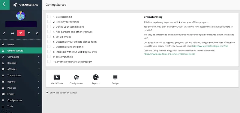 post-dashbord | Easy Affiliate The Post Affiliate Pro dashboard.