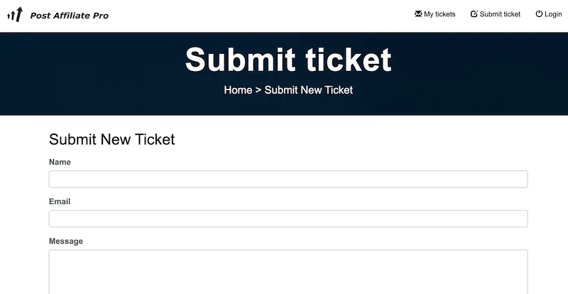 post-support | Easy Affiliate The Post Affiliate Pro ticketing system.