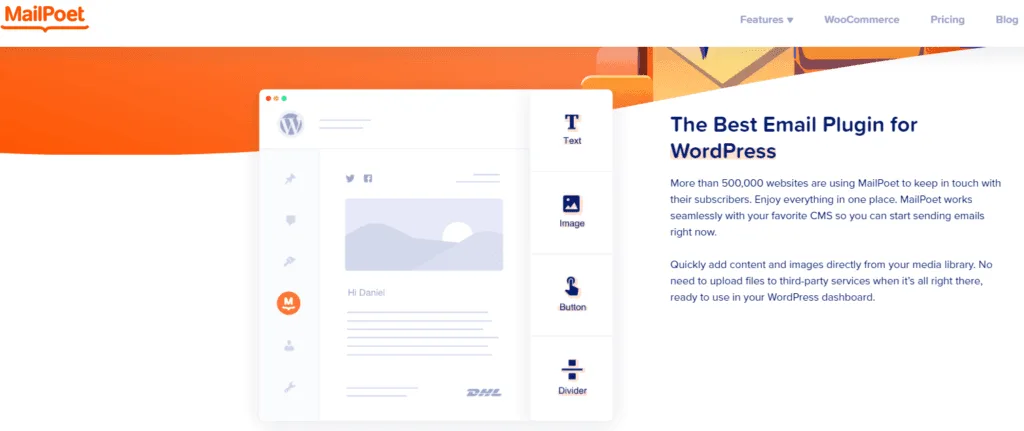 MailPoet - um plug-in de boletim informativo para WordPress | Easy Affiliate Página inicial do MailPoet