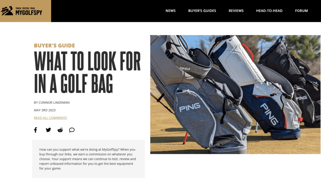 Golf niche affiliate marketer