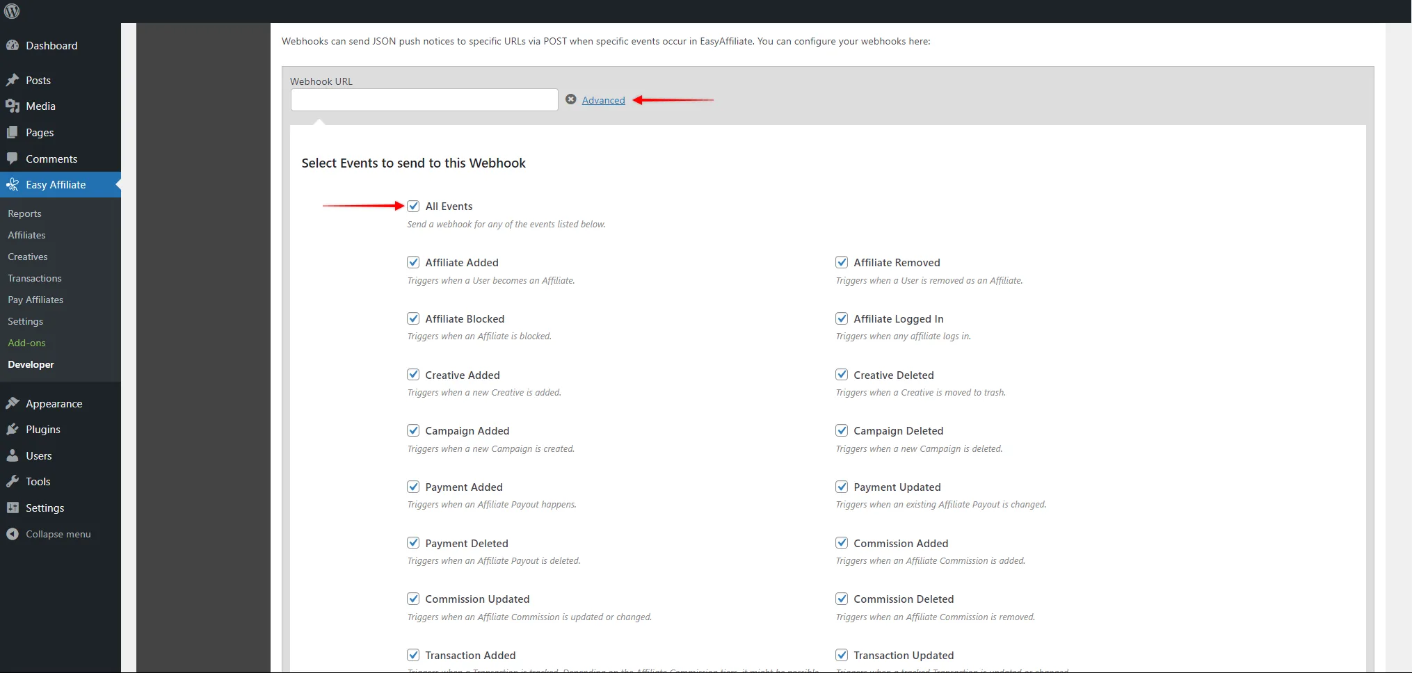 ea-dev-webhook-events | Easy Affiliate Easy Affiliate Webhook Events