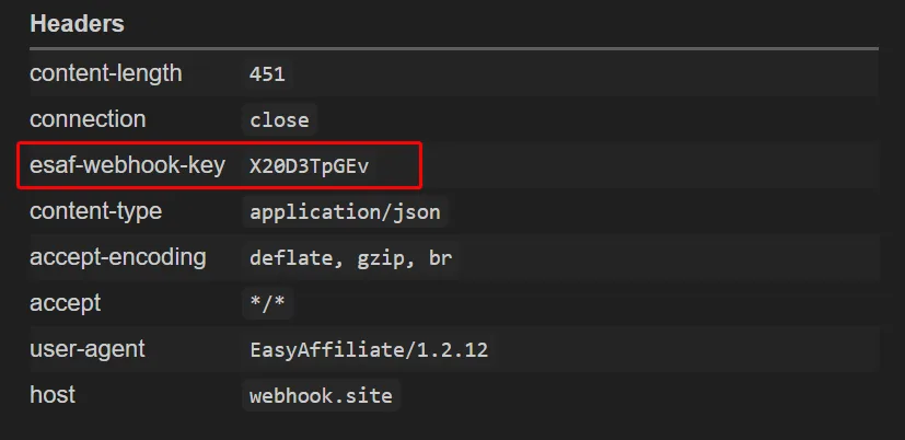 ea-dev-webhook-key | Easy Affiliate Easy Affiliate Webhook Key