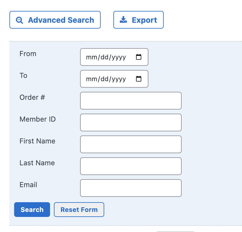 MemberMouse Order Search