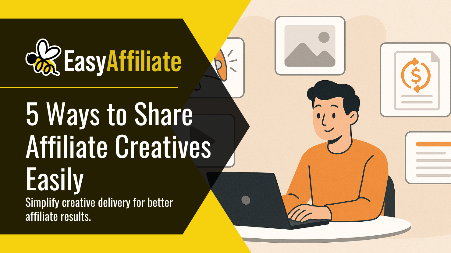 share affiliate creatives easily